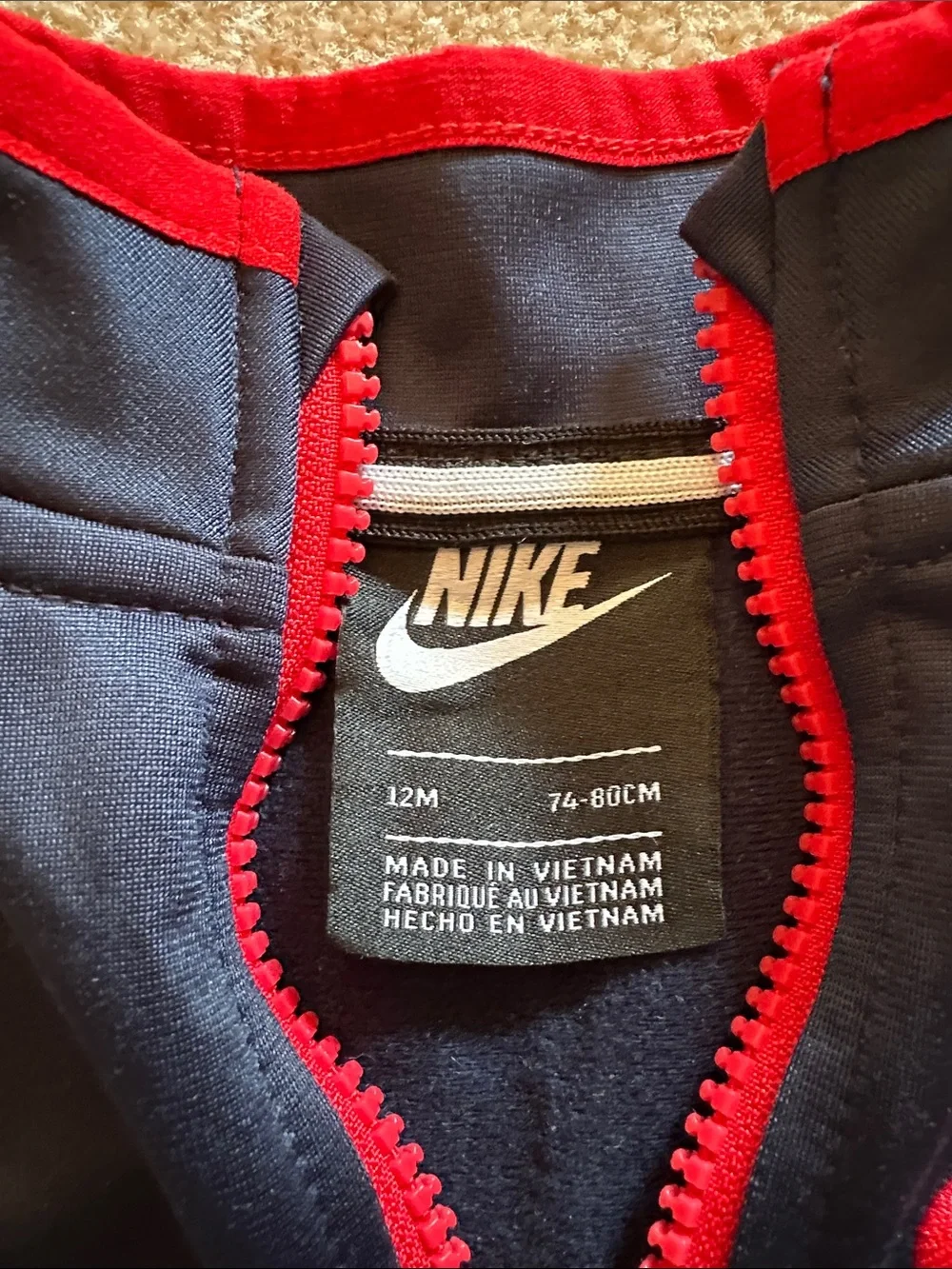 Nike Navy and Red Kids' Track Jacket & Joggers Set
